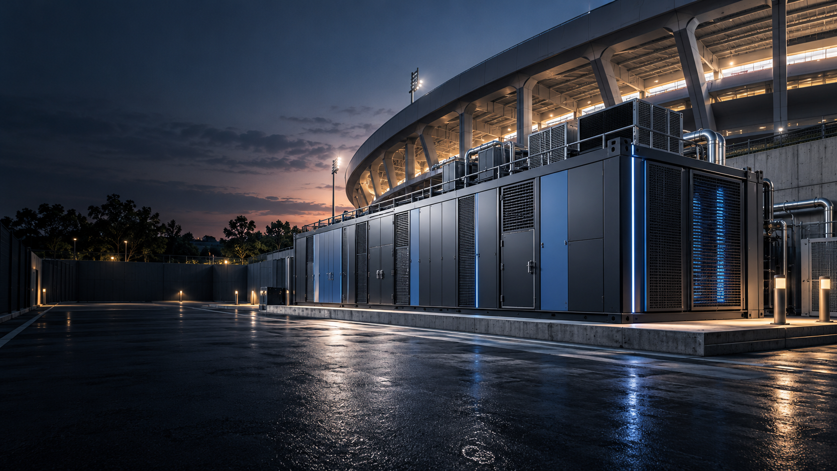 Concept of modular AI infrastructure at a sports venue