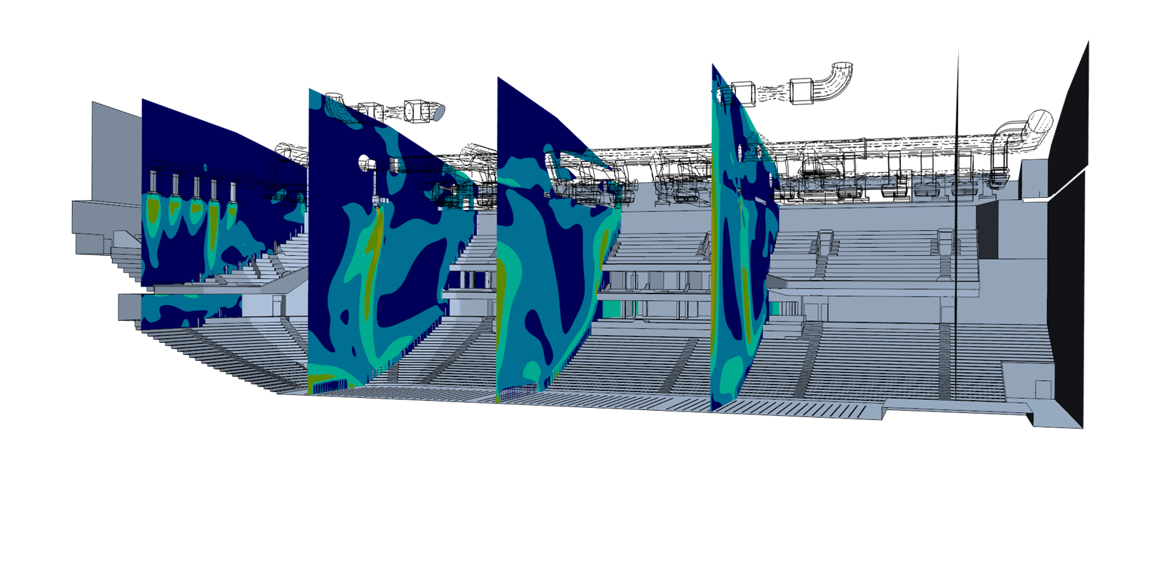 CFD airflow analysis visualization